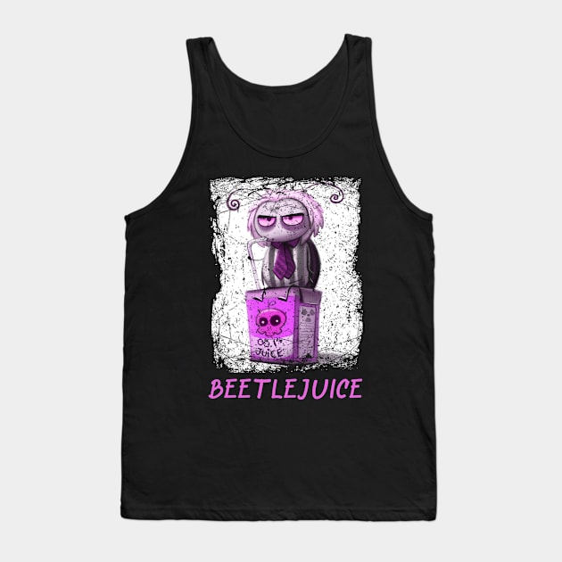 Funny Art Gothic Beetle Juice Quotes Tank Top by Black Demon Bear